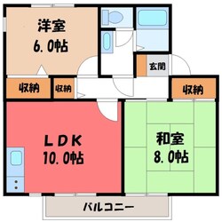 グロース川西 A棟の物件間取画像